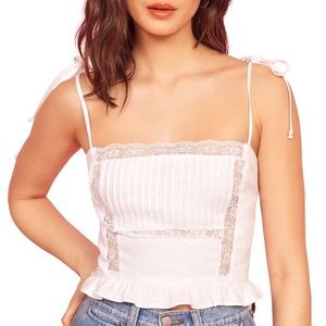 NEW! Reformation Mason Tie Strap Crop Top — NWT